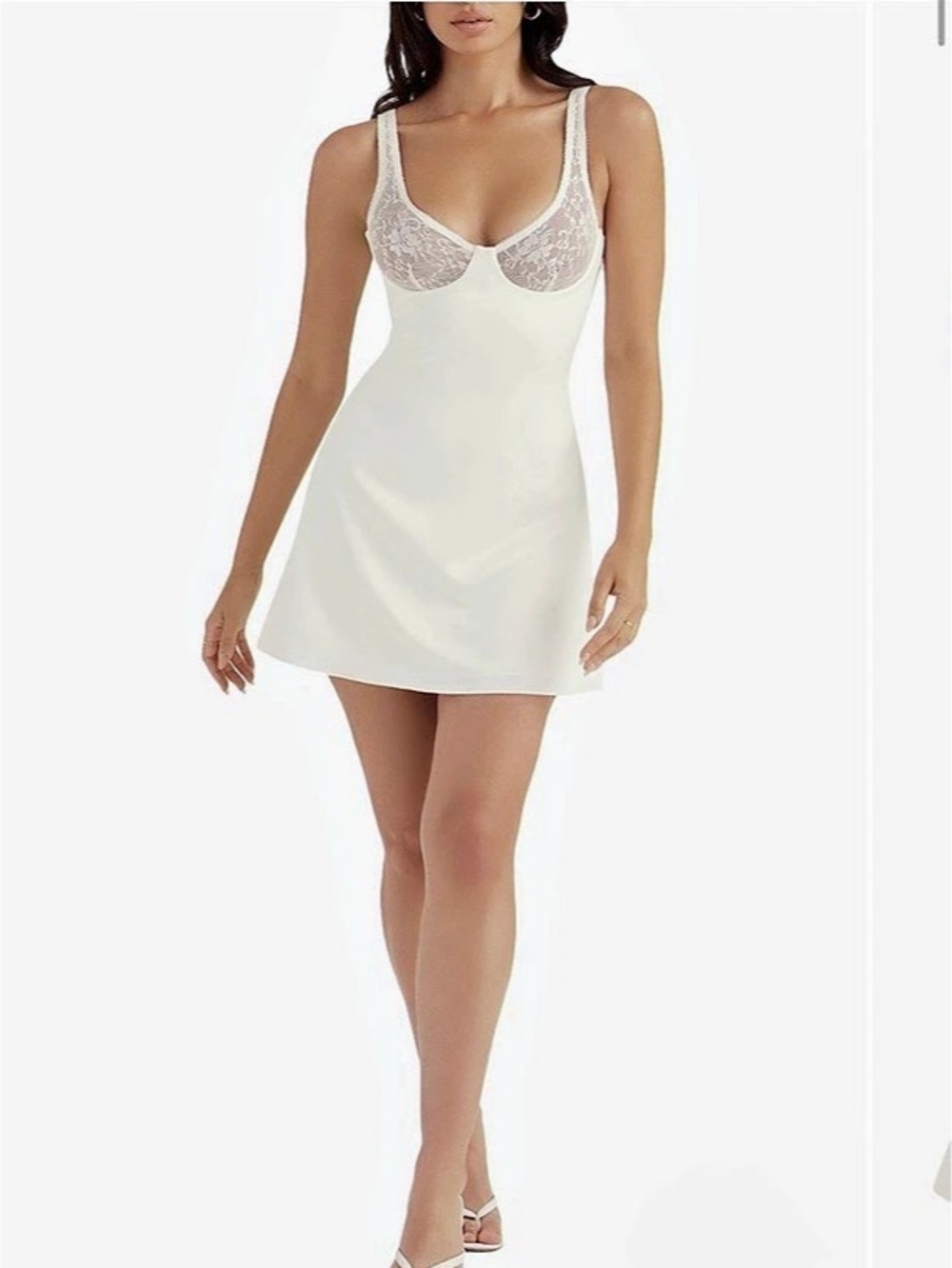Cassandra Lace Cup Satin Minidress